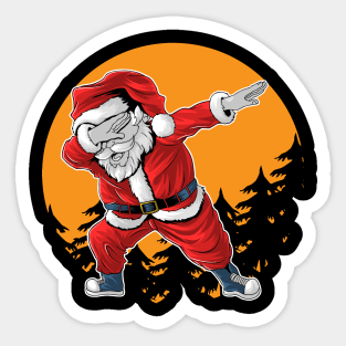 Dabbing Santa Claus Funny Christmas Sticker